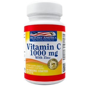 Vitamina C 1000 mg con Zinc 100 Tab Healthy America
