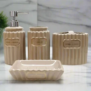 Set de Baño de Porcelana 4 Piezas